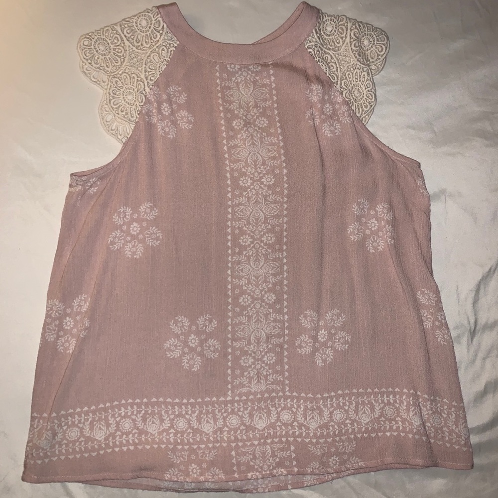 Light Pink Flowy Tank Top